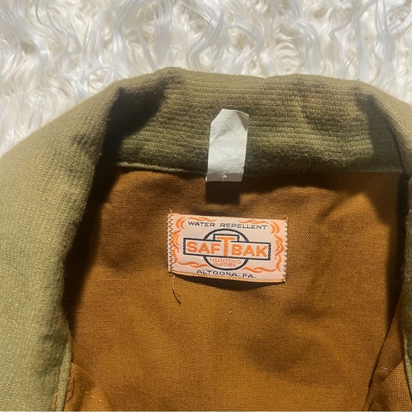 Vintage 80’s SafTBak Canvas Padded Shoulder Hunting Jacket size 2XL - Picture 3 of 9